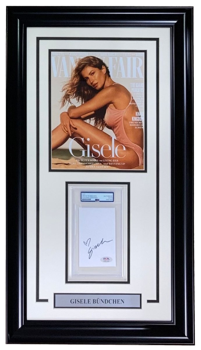 Gisele Bundchen Autographed Framed Signature with 8x10 Photo - PSA Certified Collectible for Sports Memorabilia & Celebrity Fans
