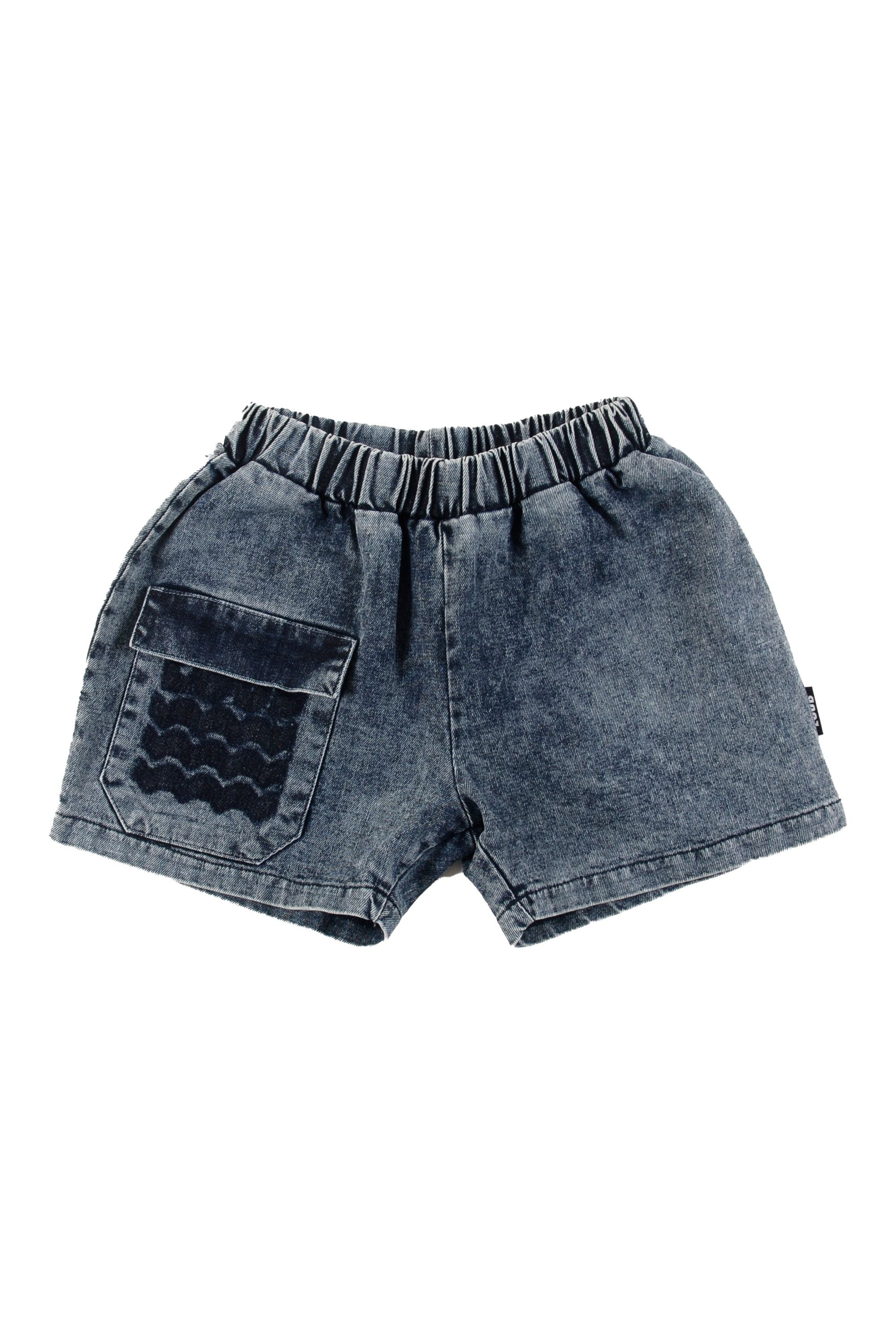 Loud Front Pocket Mid Blue Shorts - Comfortable Casual Wear for Men | Perfect for Gym, Running & Outdoor Activities