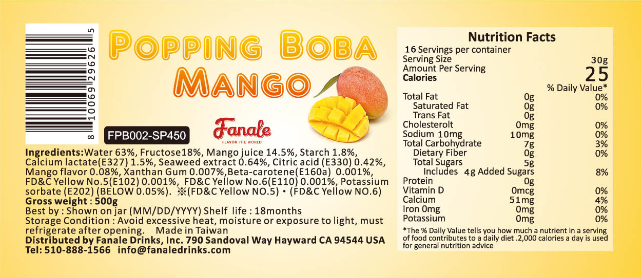 Premium Popping Bursting Boba Juice Balls (1 lb Tub) - Tapioca Pearls for Bubble Tea, Desserts, Smoothies & DIY Drinks - Chewy & Flavorful Topping