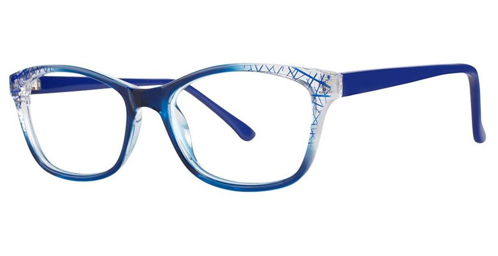 Stylish Women's Eyeglasses - Navy Crystal Modern Frame (52-17-140) for Work, Reading & Fashion Accessories