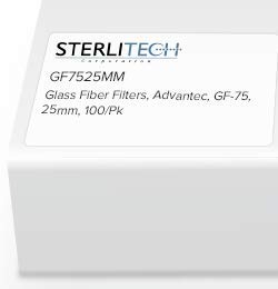 Premium Glass Fiber Membrane Filters GF-75, 25mm Diameter - 100/Pack for Laboratory Water Analysis & Air Sampling