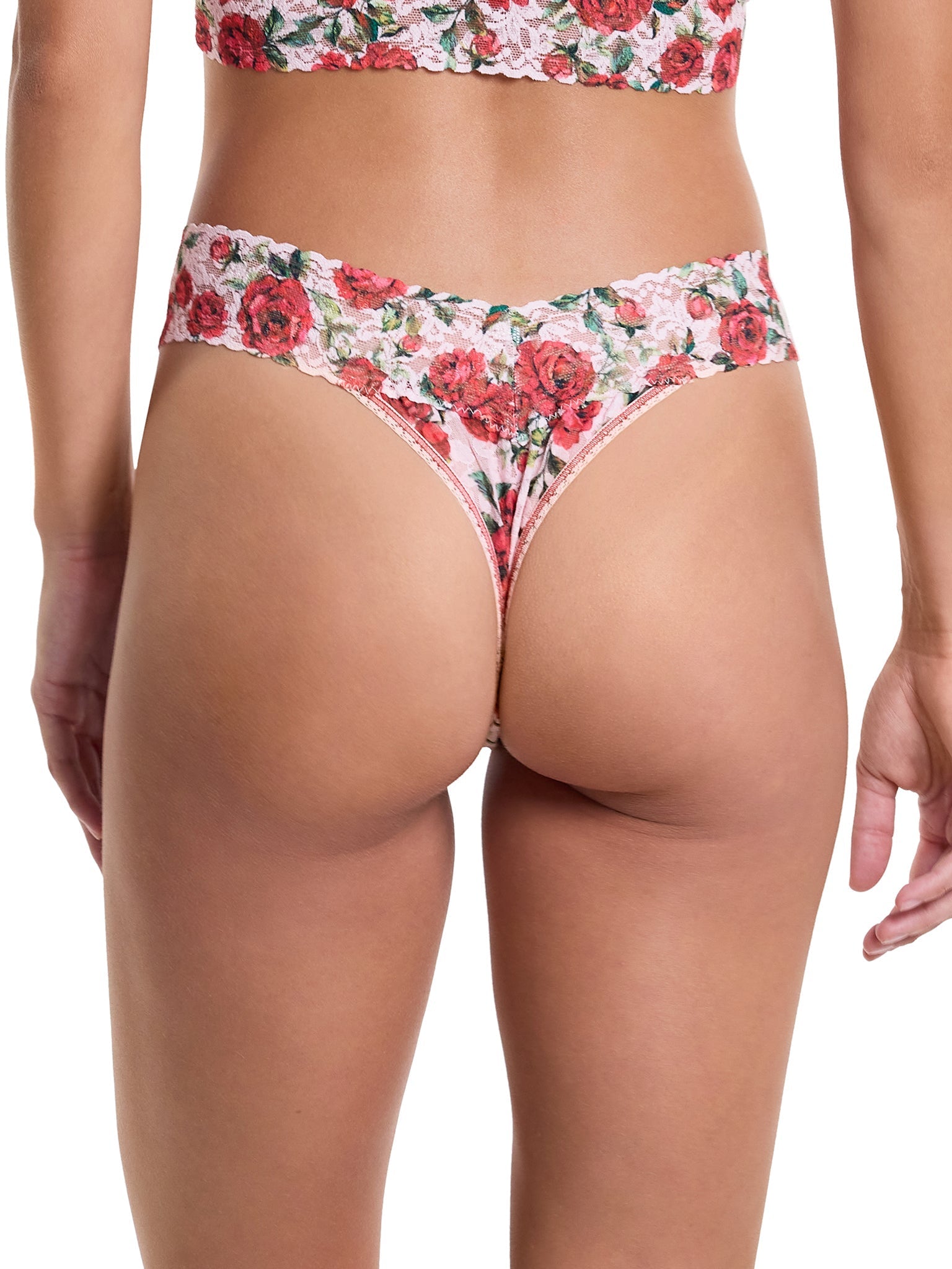 Printed Signature Lace® Original Rise Thong - Soft Comfortable Women's Underwear for Everyday Wear & Special Occasions