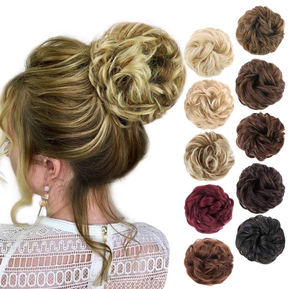 Curly Synthetic Messy Hair Bun Hair Scrunchies Extension - Perfect for Messy Bun Hairstyles, Ponytail Accessories & Everyday Hair Styling