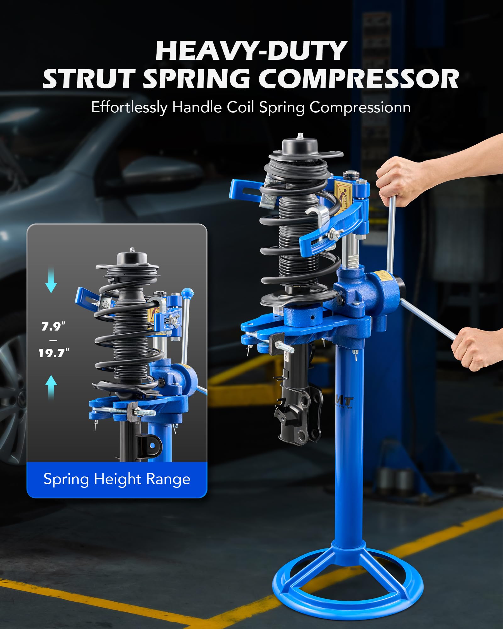 Orion Motor Tech Heavy Duty Strut Spring Compressor Tool - 2200 lb Capacity for 7.9