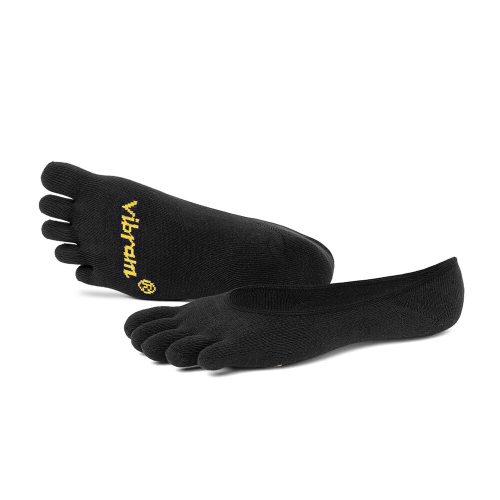 Vibram FiveFingers Performance Ghost Socks - Black for Running, Yoga & Barefoot Activities | Minimalist Toe Socks for Enhanced Grip & Comfort
