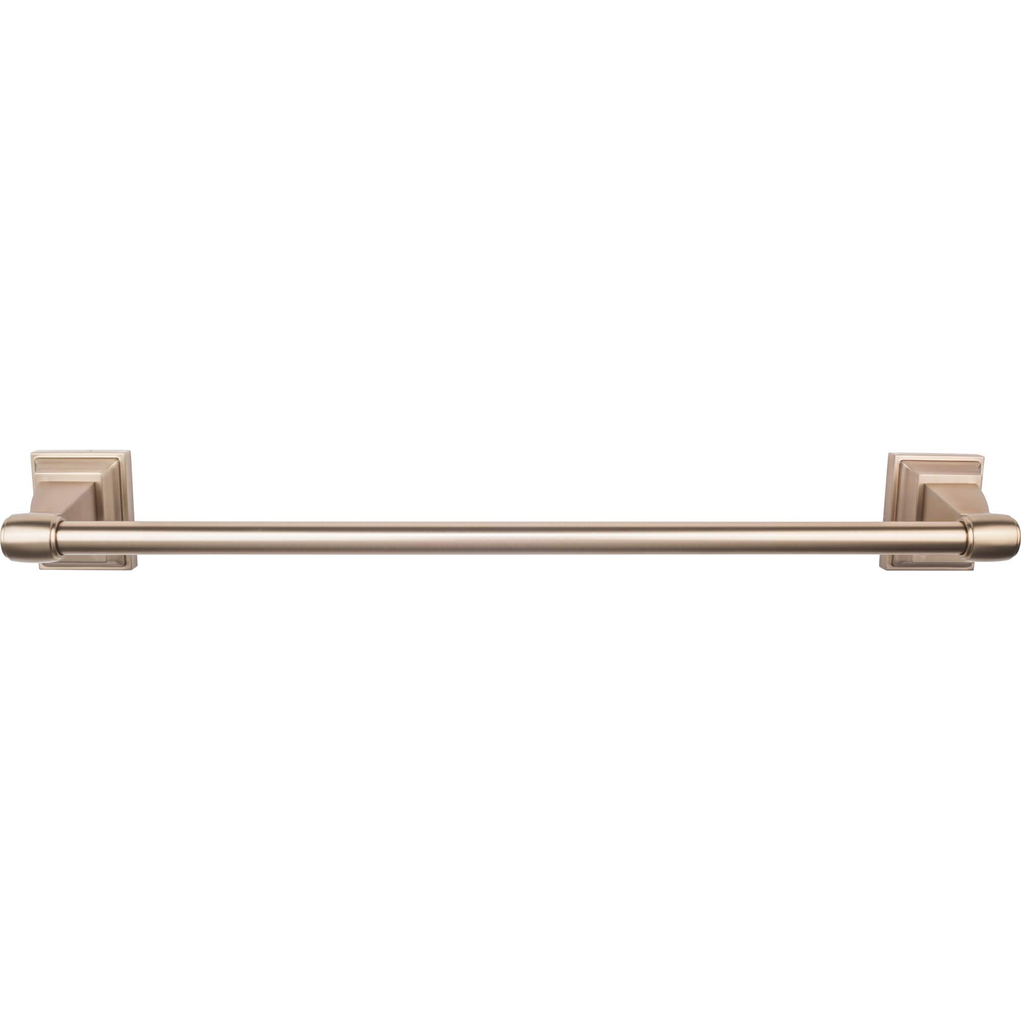 Top Knobs STK6-BB Stratton Single Towel Rod in Bronze - Elegant Bathroom Hardware for Towel Organization & Spa-Like Decor