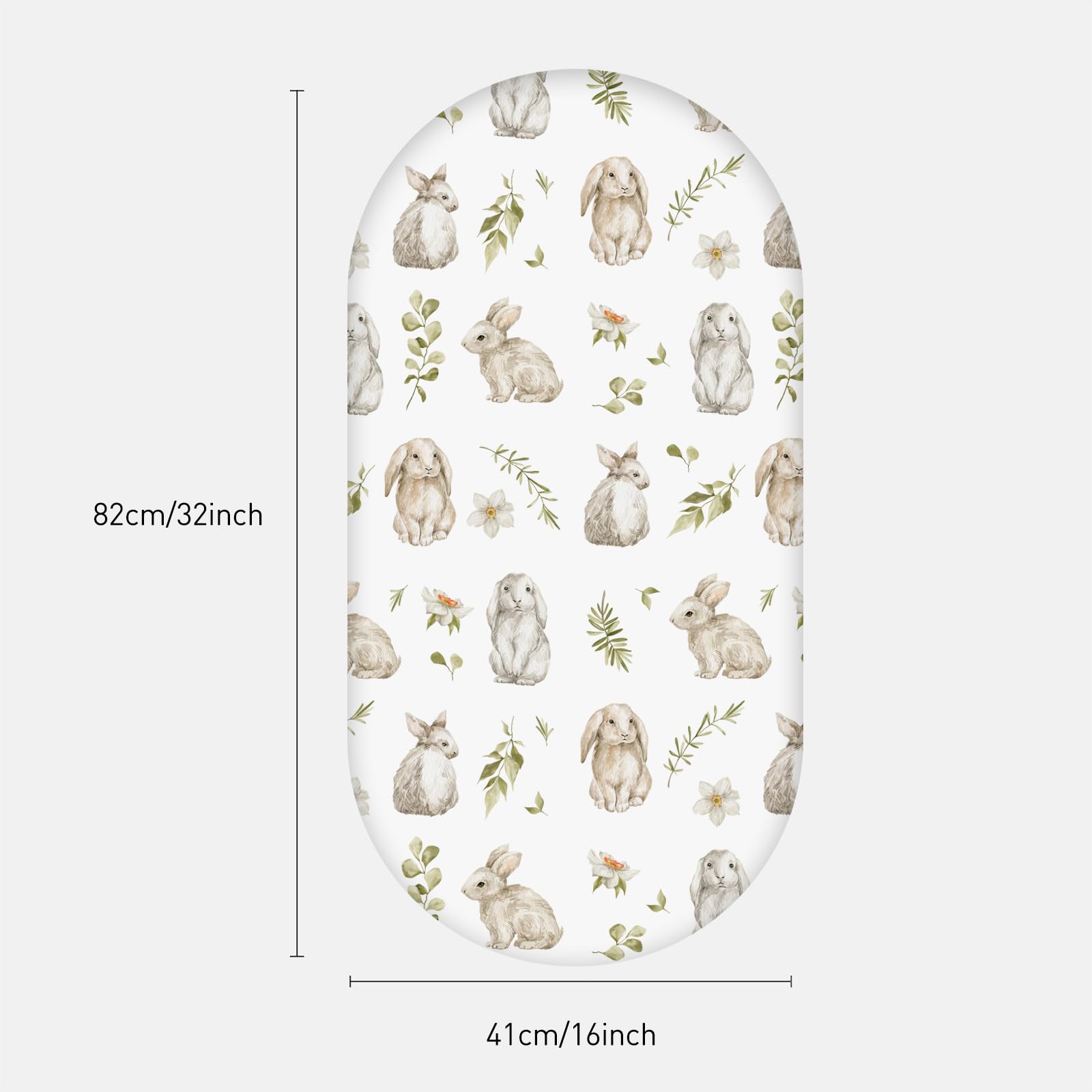 Soft Bassinet Sheets 4 Pack - Breathable & Hypoallergenic Crib Sheets for Baby Boys & Girls - Fits Rectangle, Round, Oval & Hourglass Bassinet Mattresses - Neutral Nursery Bedding for Newborns - Perfect for Daycare, Travel & Home Nursery Use