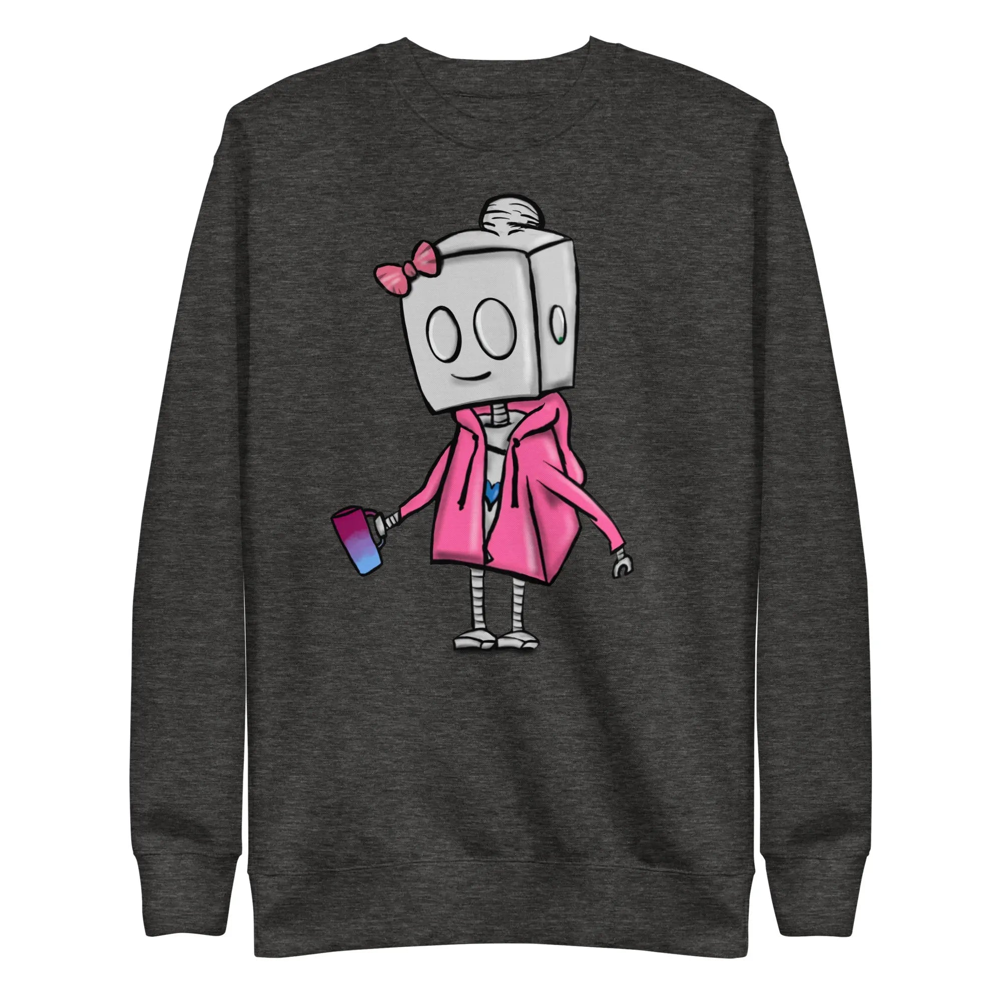 Adorable Potter Robot Unisex Crewneck Sweatshirt - Cute Cartoon Graphic Hoodie & Mug Set for Men Women | Perfect Gift for Harry Potter Fans, Cosplay, Anime Lovers & Casual Wear