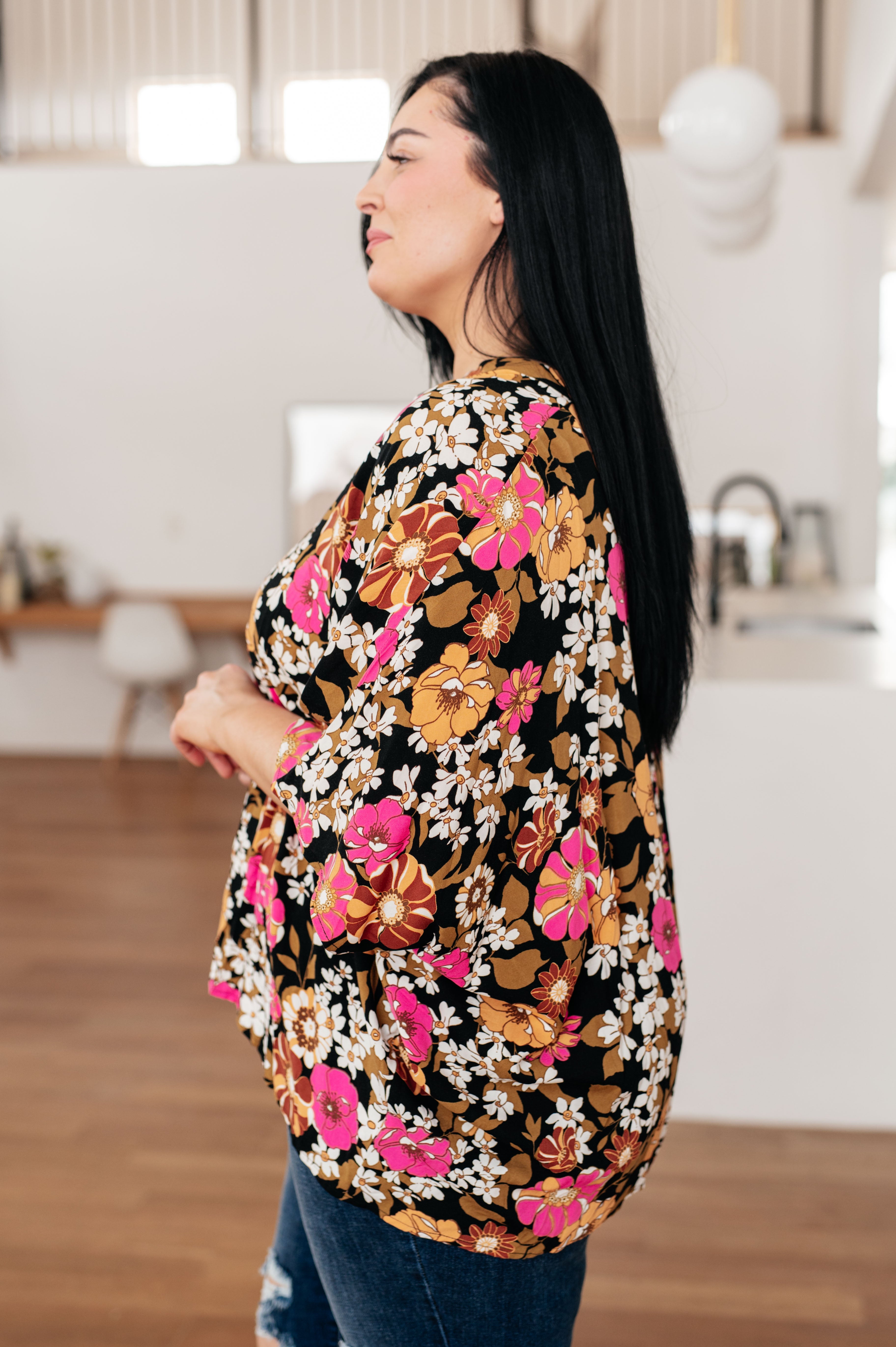 Take Another Chance Floral Print Women's Blouse - Stylish Floral Top for Casual Wear, Date Night & Spring Outfits