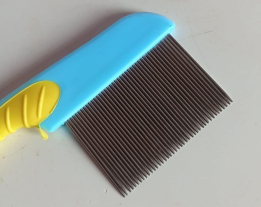 Professional Stainless Steel Lice Comb for Kids & Adults - Long Handle Head Lice Remover for School, Home & Pets - Durable Anti-Lice Comb for Women, Children & Pet Grooming