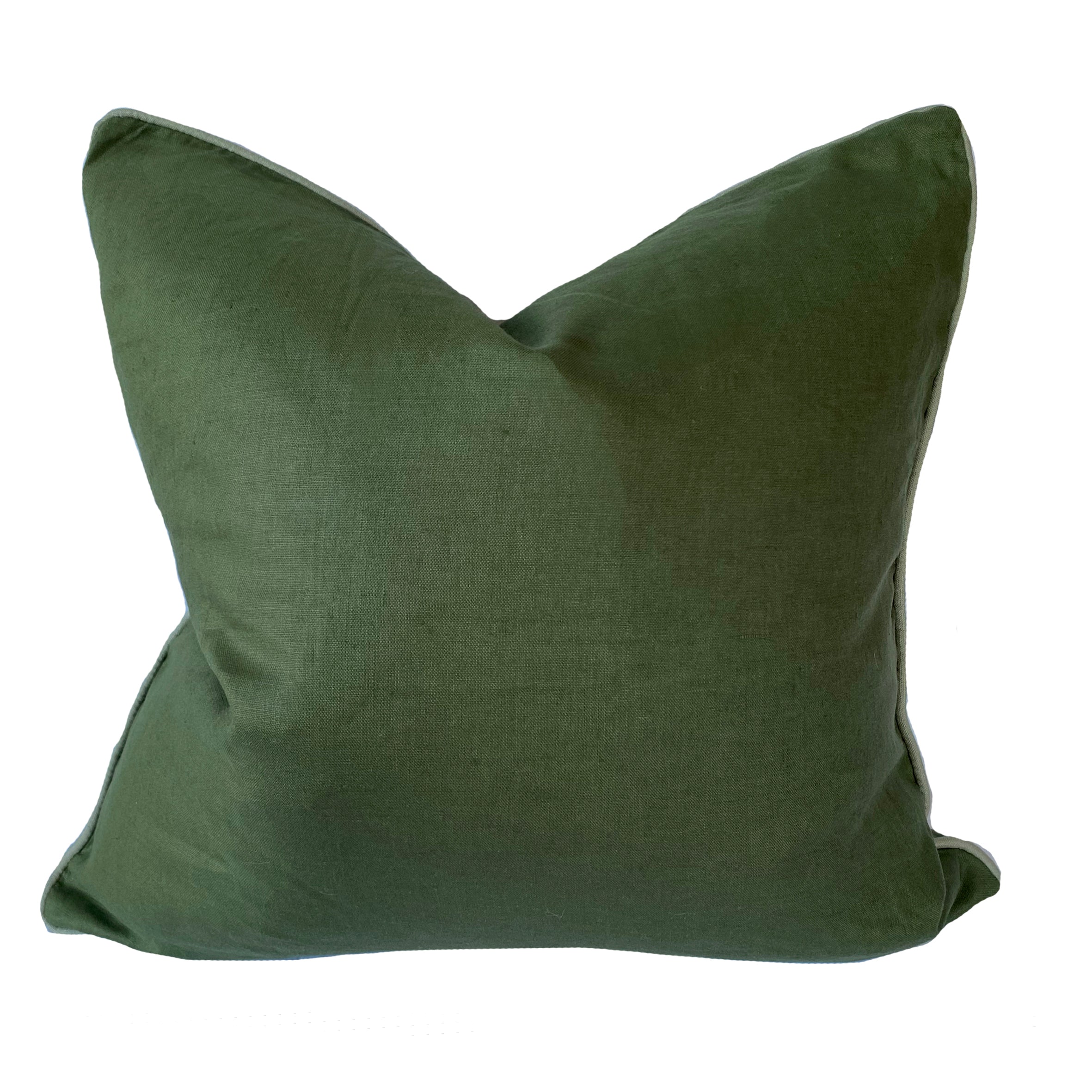 Zaab Geneva Olive Square Filled Cushion 50 x 50cm - Soft Decorative Throw Pillow for Sofa, Bed, Living Room & Home Decor