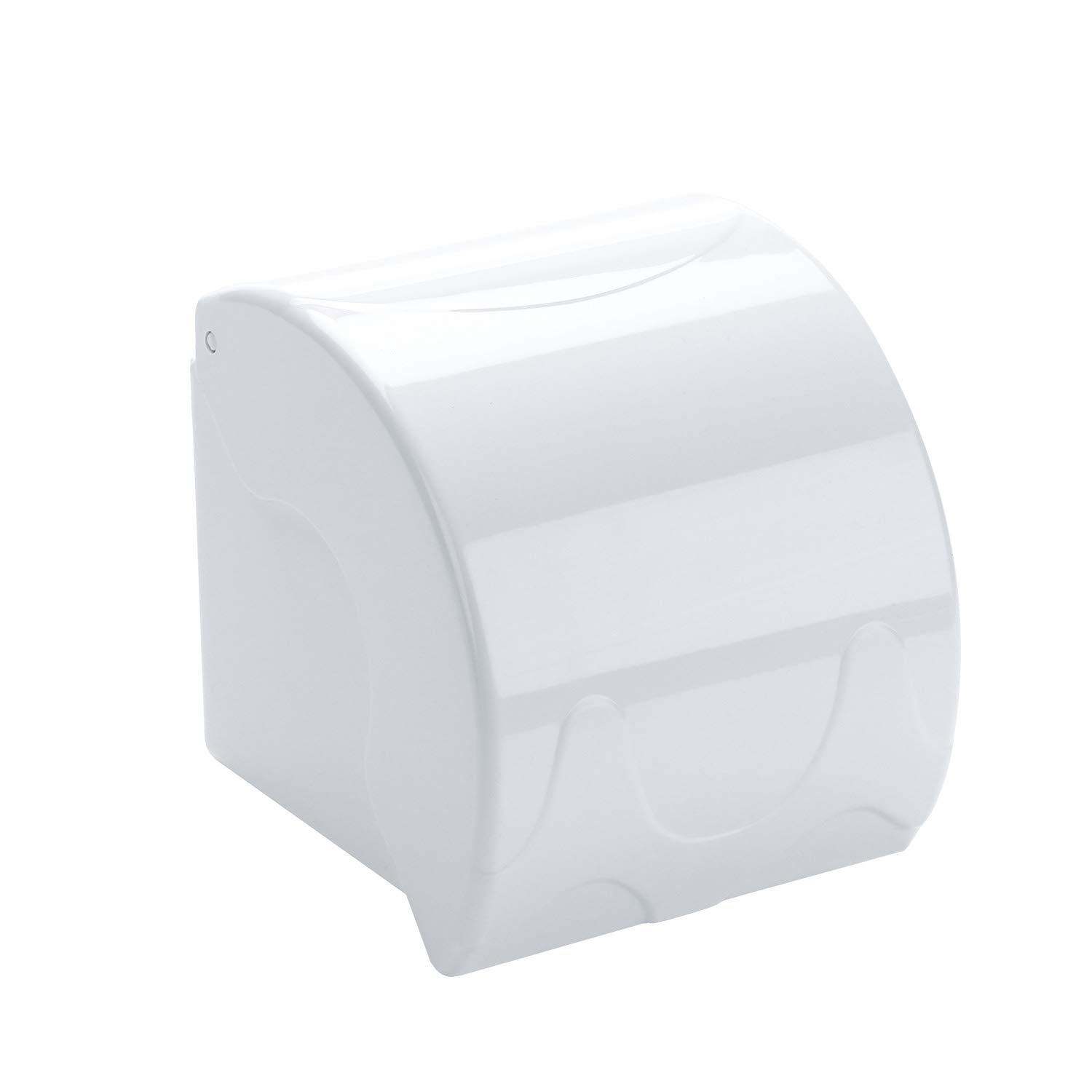 Wall Mounted Waterproof Toilet Paper Holder - Rustproof Bathroom Tissue Roll Dispenser (White) - Perfect for Bathroom, Kitchen & RV Use