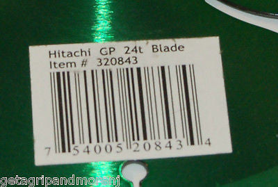 Hitachi 320843 7-1/4 Inch 24-Tooth Green Urethane Coated Circular Saw Blade - Premium for Wood Cutting, DIY Projects & Professional Carpentry