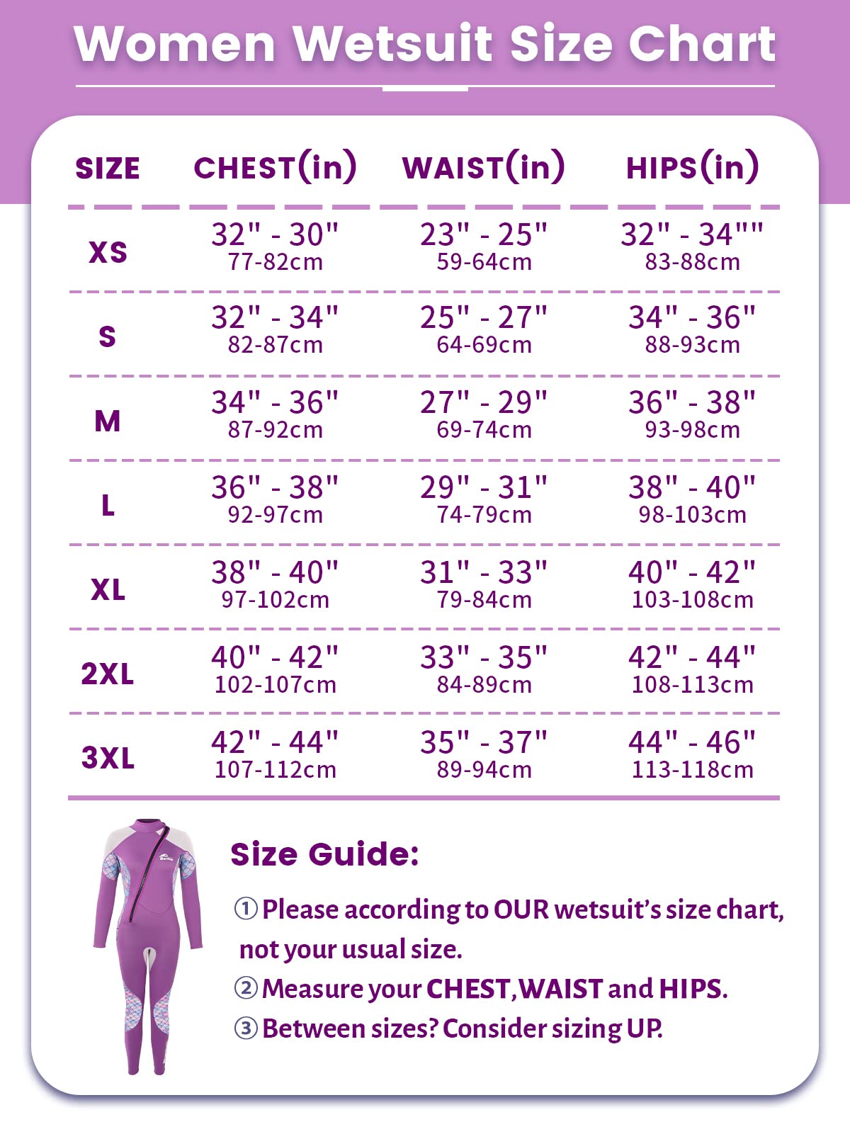 PROTAURI 3MM Women's Wetsuit - Thick Neoprene Full Body Diving Suit with Front Zip for Cold Water Protection | Long Sleeve One Piece Swimsuit with UV Protection | Ideal for Surfing, Scuba Diving, Snorkeling & Swimming in Chilly Waters