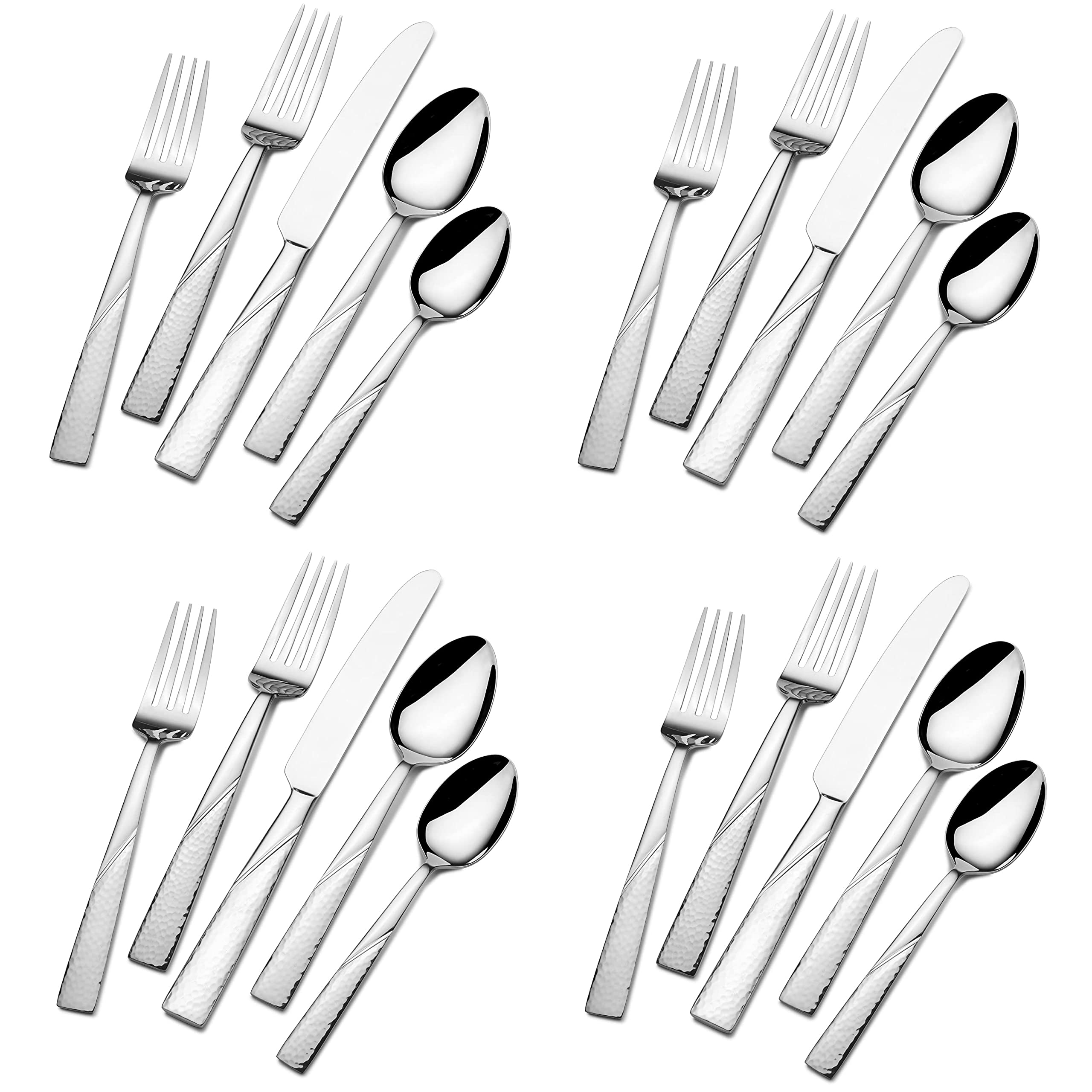 Mikasa Gourmet Basics Barletta 20-Piece Stainless Steel Flatware Set - Service for 4 - Elegant Dinnerware for Fine Dining, Wedding Gifts & Formal Occasions