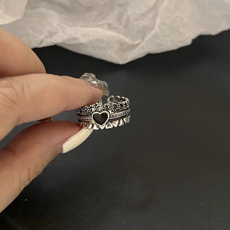 Black Crystal Rings for Women - Elegant & Stylish Jewelry for Parties, Weddings & Everyday Wear