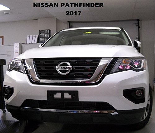 Lebra 2-Piece Front End Cover Black - Car Mask Bra for 2017-2019 Nissan Pathfinder - Paint Protection & Bug Shield for Highway Driving & Road Trips