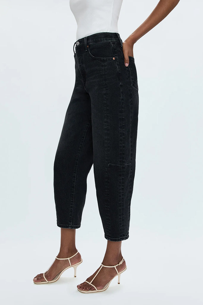 Eli High Rise Arched Leg Pants for Women - Dark Midnight Blue Stretch Work Pants | Business Casual, Office Wear & Professional Outfits
