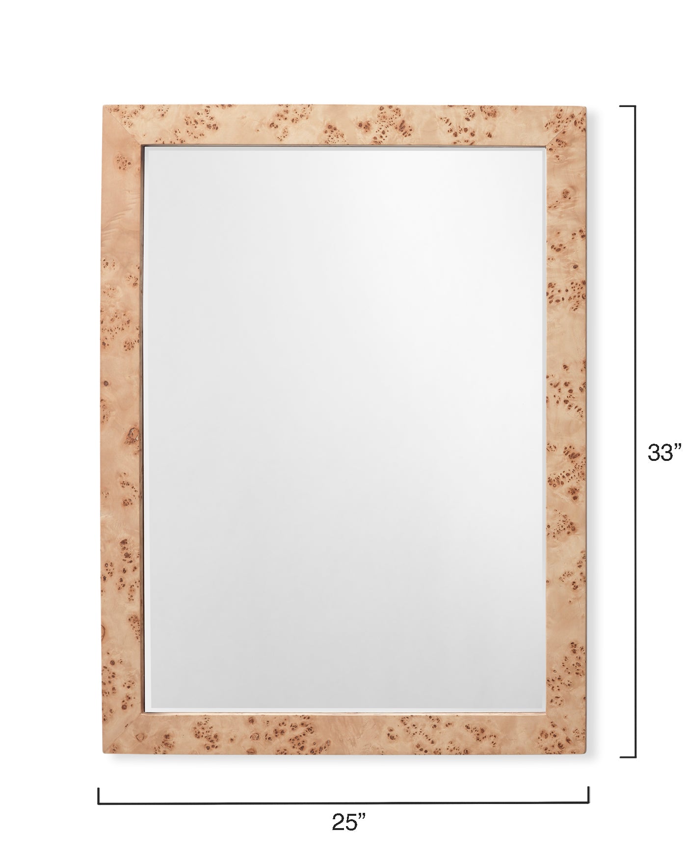 Chandler Rectangle Mirror - Natural Wood Frame, Wall Mounted Bathroom & Bedroom Decor - Perfect for Vanity, Dressing Room, and Home Styling