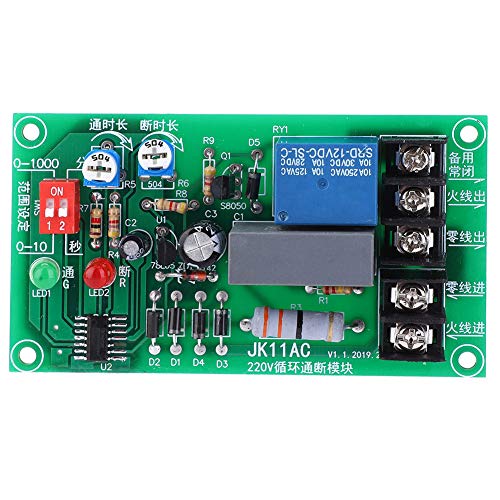 Infinite Cycle Relay Module ON/OFF Switch AC 100-250V Adjustable Delay Timer for Home Automation & Industrial Control