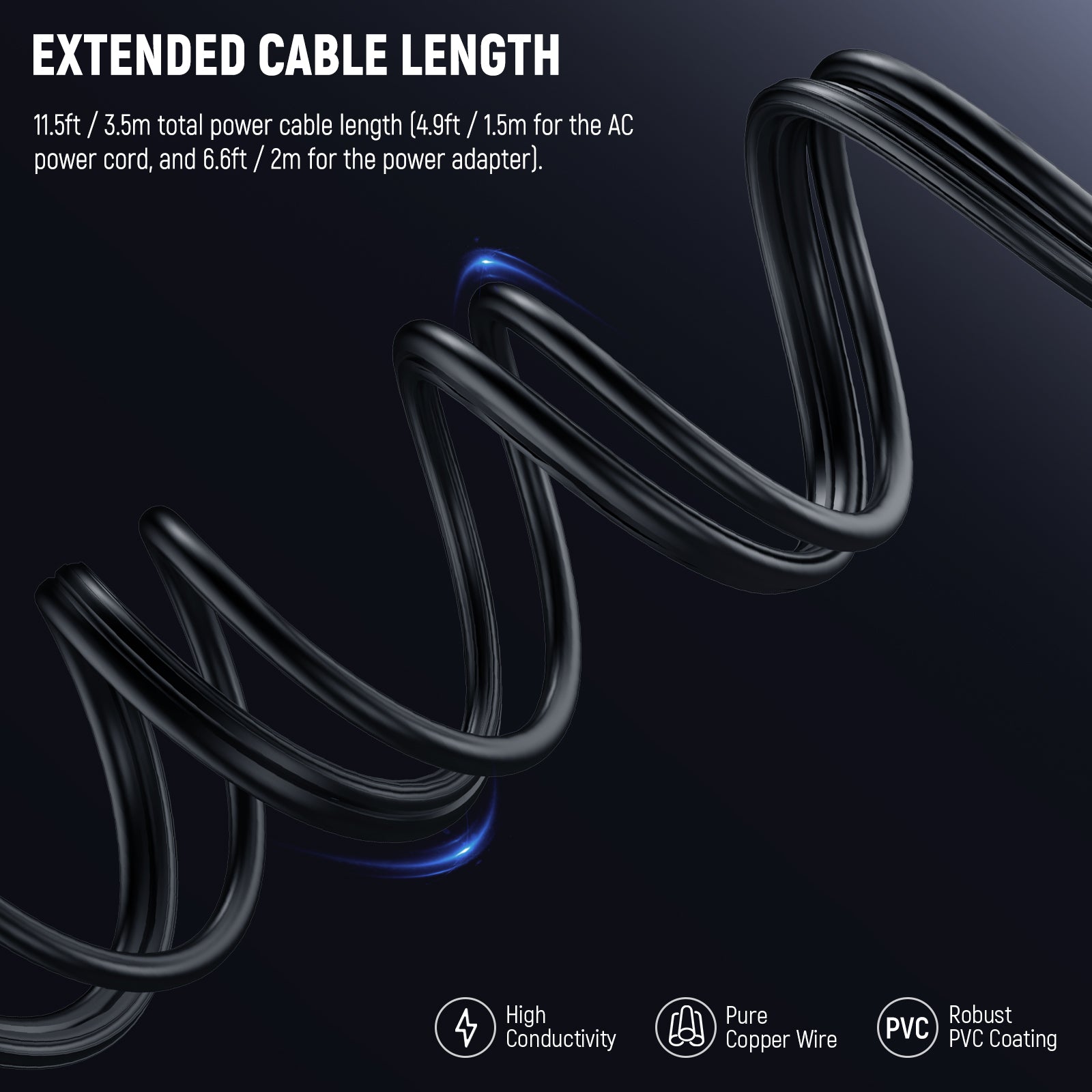 NEEWER NC Q4 Power Adapter & Cord Set - Compatible with NEEWER NC Q4 LED Light Panels - Perfect for Photography, Video Studio & Home Lighting