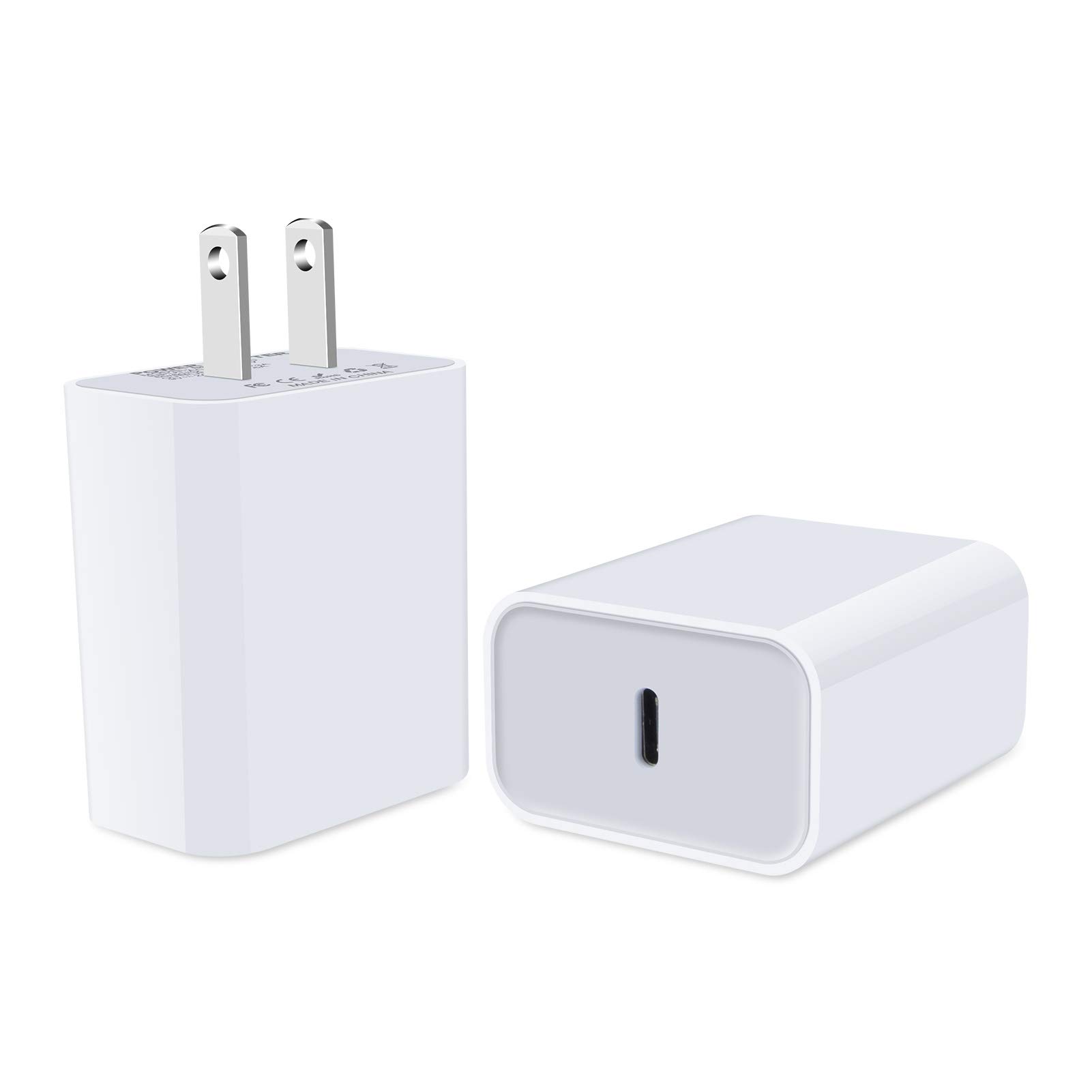 20W USB C Fast Charger Block 2-Pack - PD Power Adapter for iPhone 14/13/12/11/X/8, iPad Pro, Samsung Galaxy S22/S21/20/10 - Perfect for Home, Office & Travel Charging