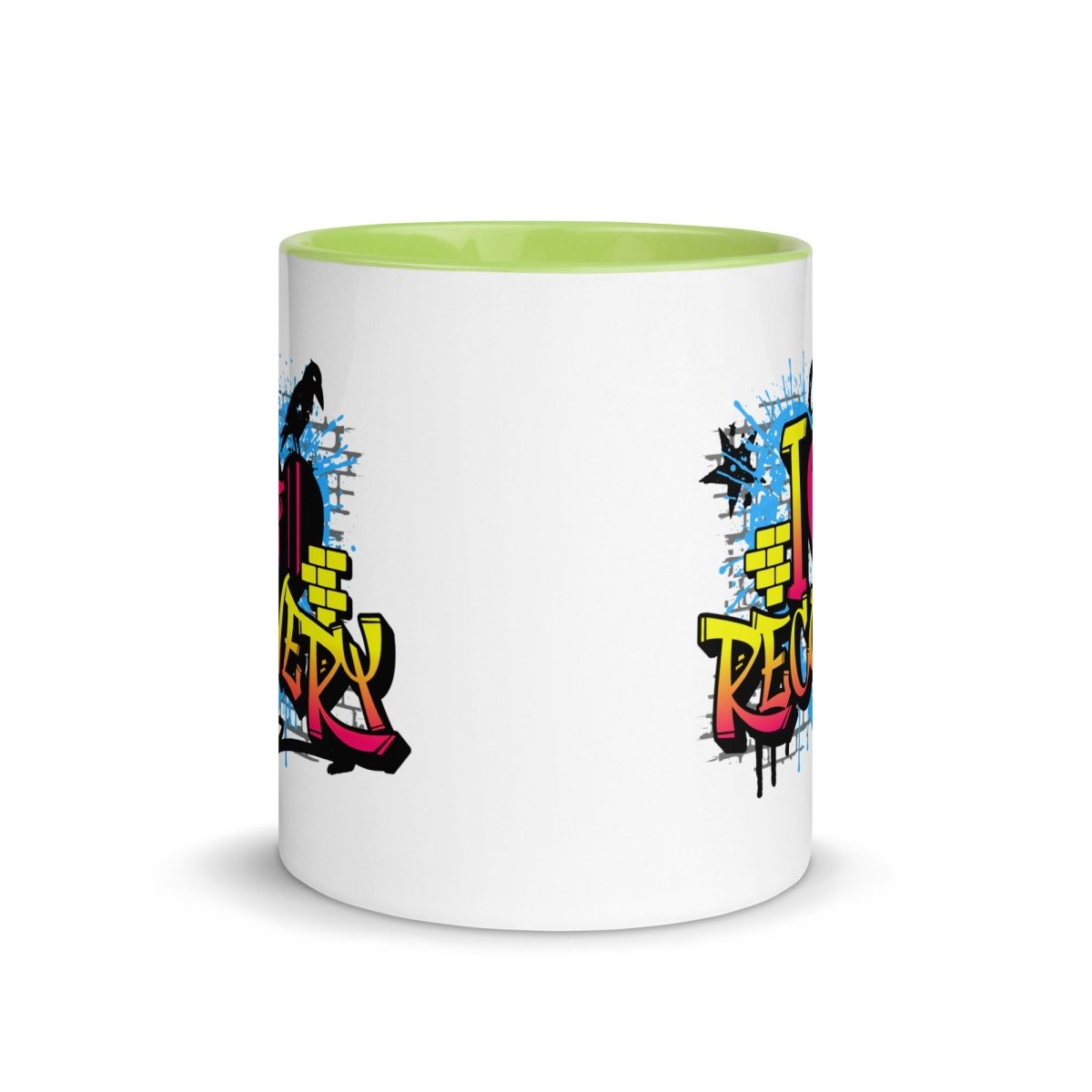 I Heart Recovery Color Inside Mug - Vibrant Sobriety Love Coffee Cup - Perfect for AA Meetings, Sober Living & Addiction Recovery Support