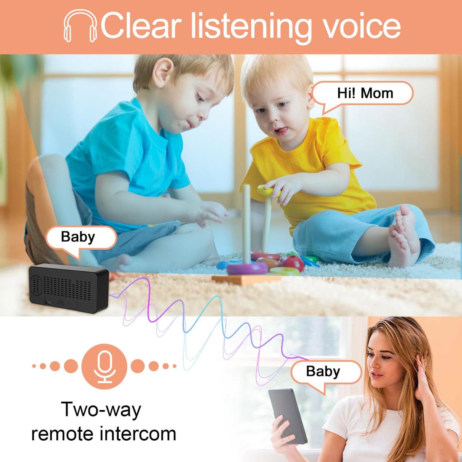 Bewinner 1080P WiFi Hidden Camera Alarm Clock - Home Security Camera with Audio & Motion Detection, Remote Monitoring Nanny Cam for Indoor Surveillance, Baby Monitoring & Office Security