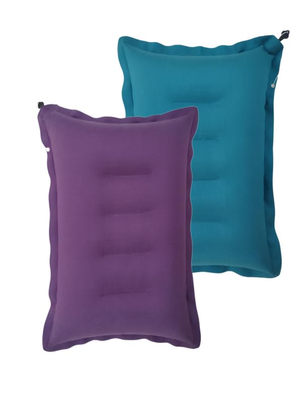 SHIVAM CART Soft Cotton Travel Neck Pillow - Compact & Lightweight for Airplane, Bus & Train - Ergonomic Support for Head & Neck - Pack of 2 (Multi Color) - Perfect for Long Flights, Road Trips & Commuting
