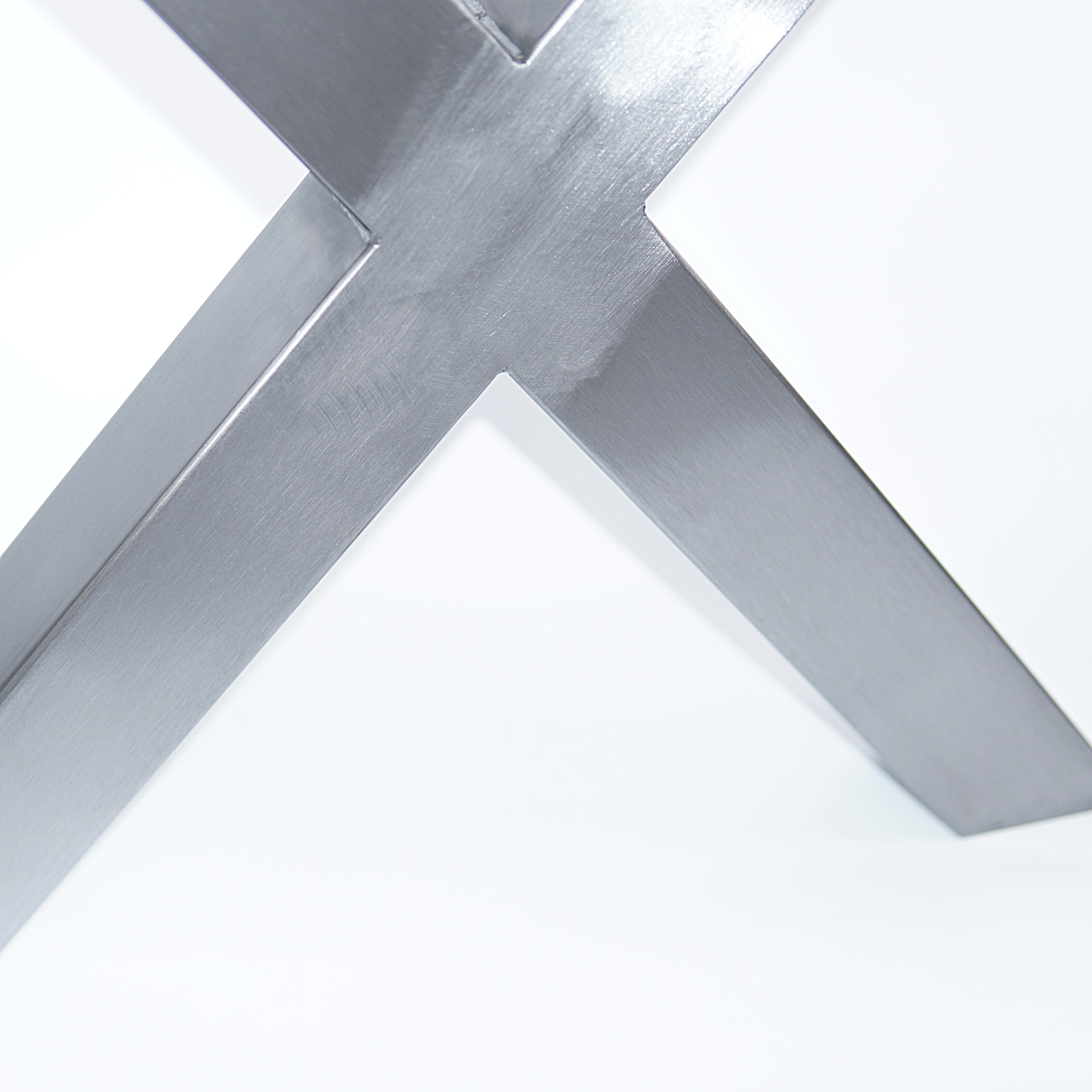 Heavy Duty X-Shaped Dining Table Legs - 1 Pair (71cm x 71cm) for Sturdy Table Tops - Perfect for Kitchen, Restaurant & Outdoor Dining Furniture