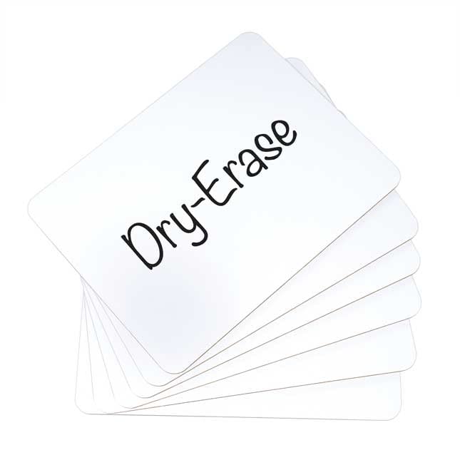Magnetic Dry Erase Boards with Black Plastic Letters - 6 Student Pack for Classroom Learning, Homeschooling & Interactive Activities