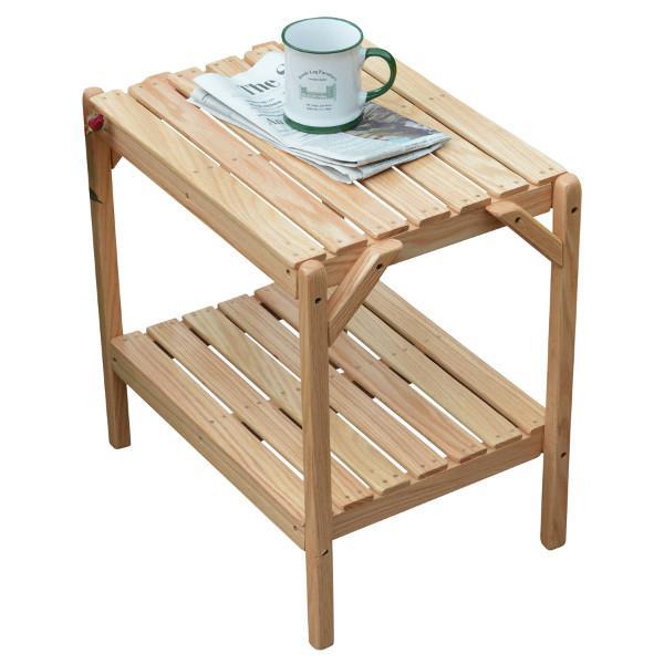 Solid Oak Wood End Table - Rustic Side Table for Living Room, Bedroom, or Office - Handcrafted Wooden Nightstand with Sturdy Construction