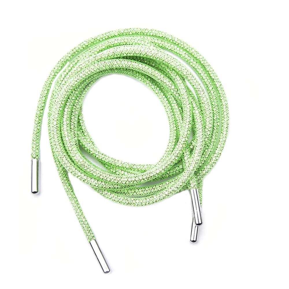 140cm Sparkling Rhinestone Shoelaces for Hoodies & Pants - Round Diamond Tube DIY Drawstring Accessories for Stylish Outfits | Perfect for Casual Wear, DIY Fashion & Garment Upgrades