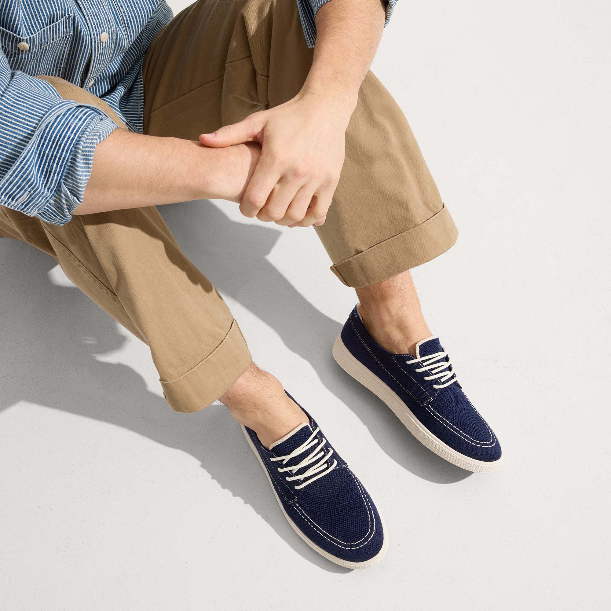 Premium Ravello Boat Shoes for Men - Classic Nautical Navy Leather Deck Shoes | Non-Slip Boat Deck & Casual Wear