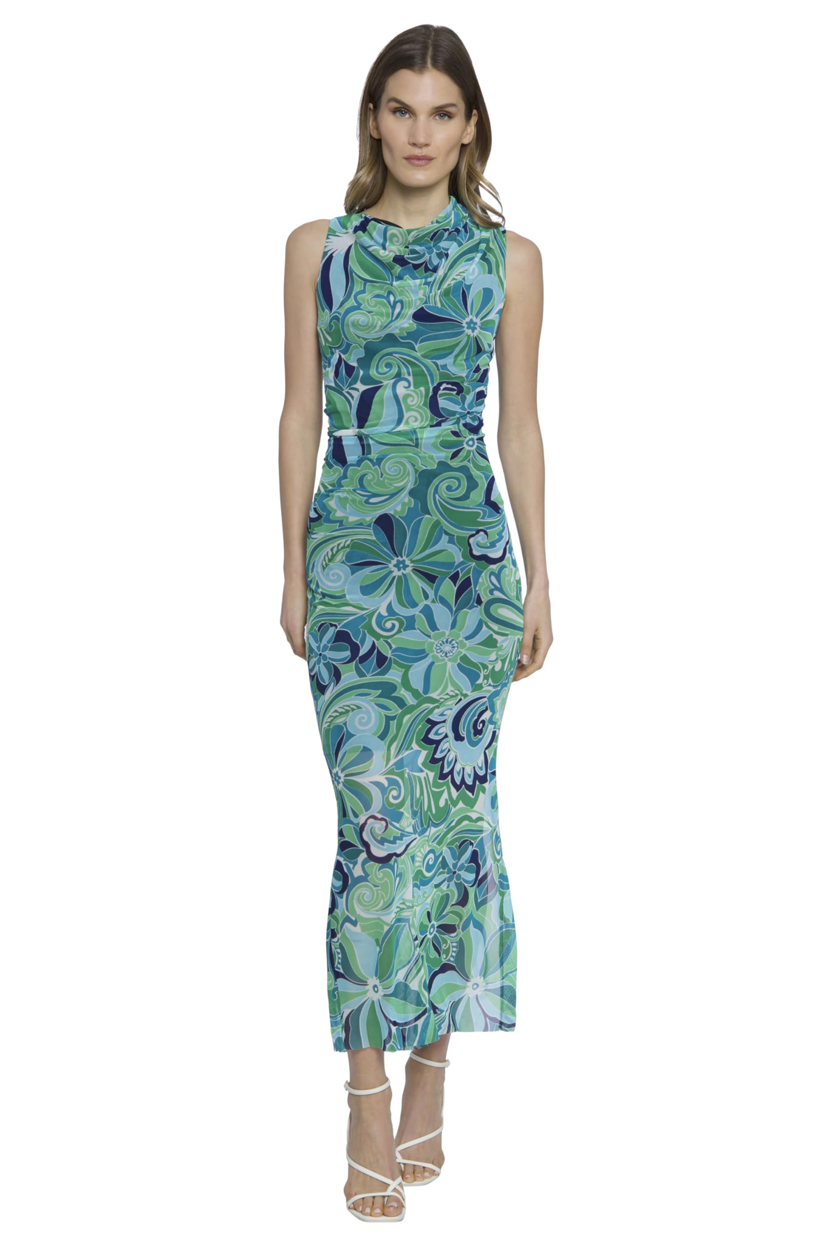 Donna Morgan Plus Size Women's Elegant Side Pleat Maxi Dress with Gathered Neckline & Asymmetric Shoulders - Formal Wedding Guest Dress for Cocktail Parties, Special Occasions & Evening Events | Perfect for Bridal Showers, Galas & Holiday Celebrations | Ideal for Church, Date Nights & Mother of the Bride Outfits