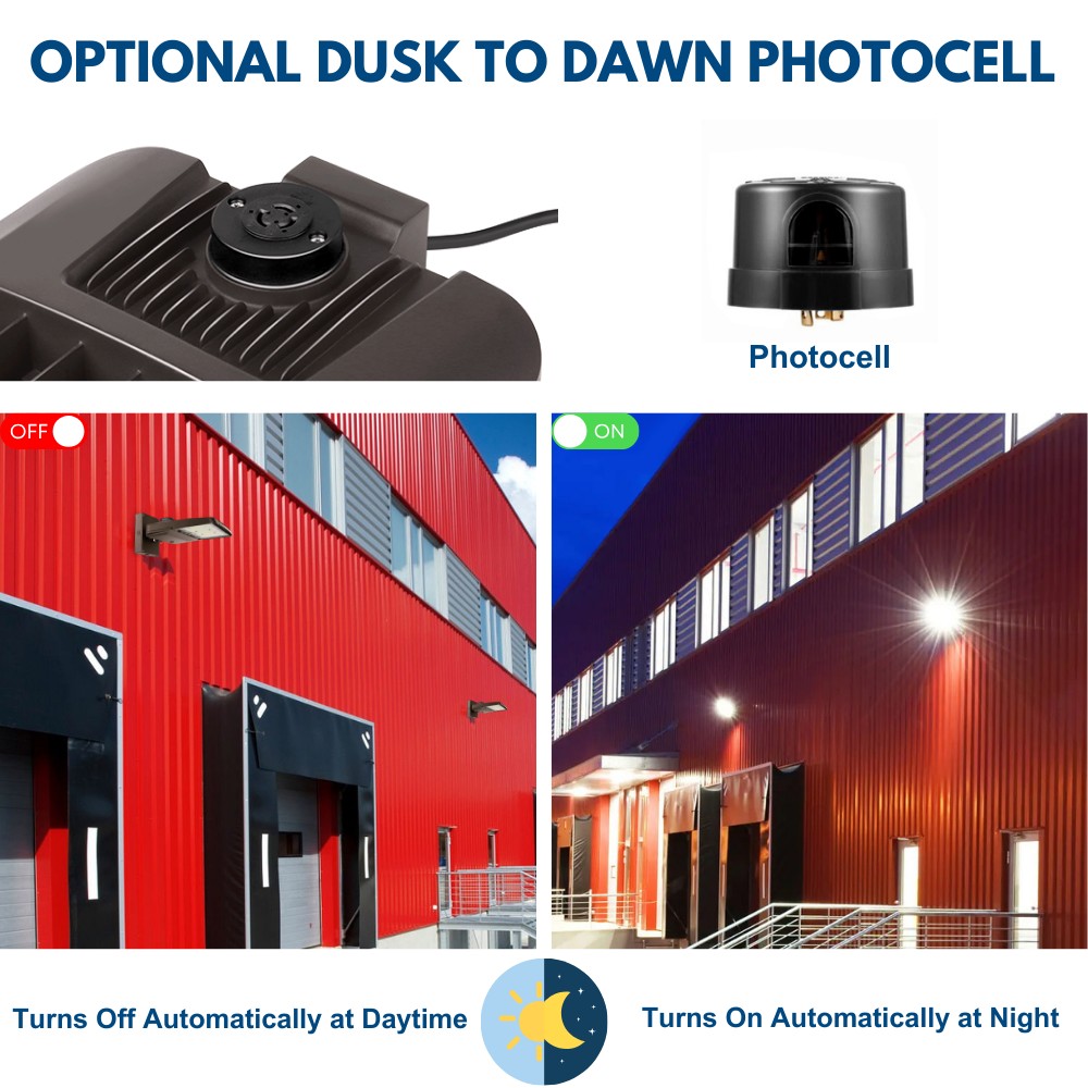 150W LED Parking Lot Light - 23,300 Lumens, 5000K Daylight, Type IV Distribution, 120-277V, 400W Equivalent - Perfect for Commercial Parking Areas, Warehouses & Outdoor Security Lighting