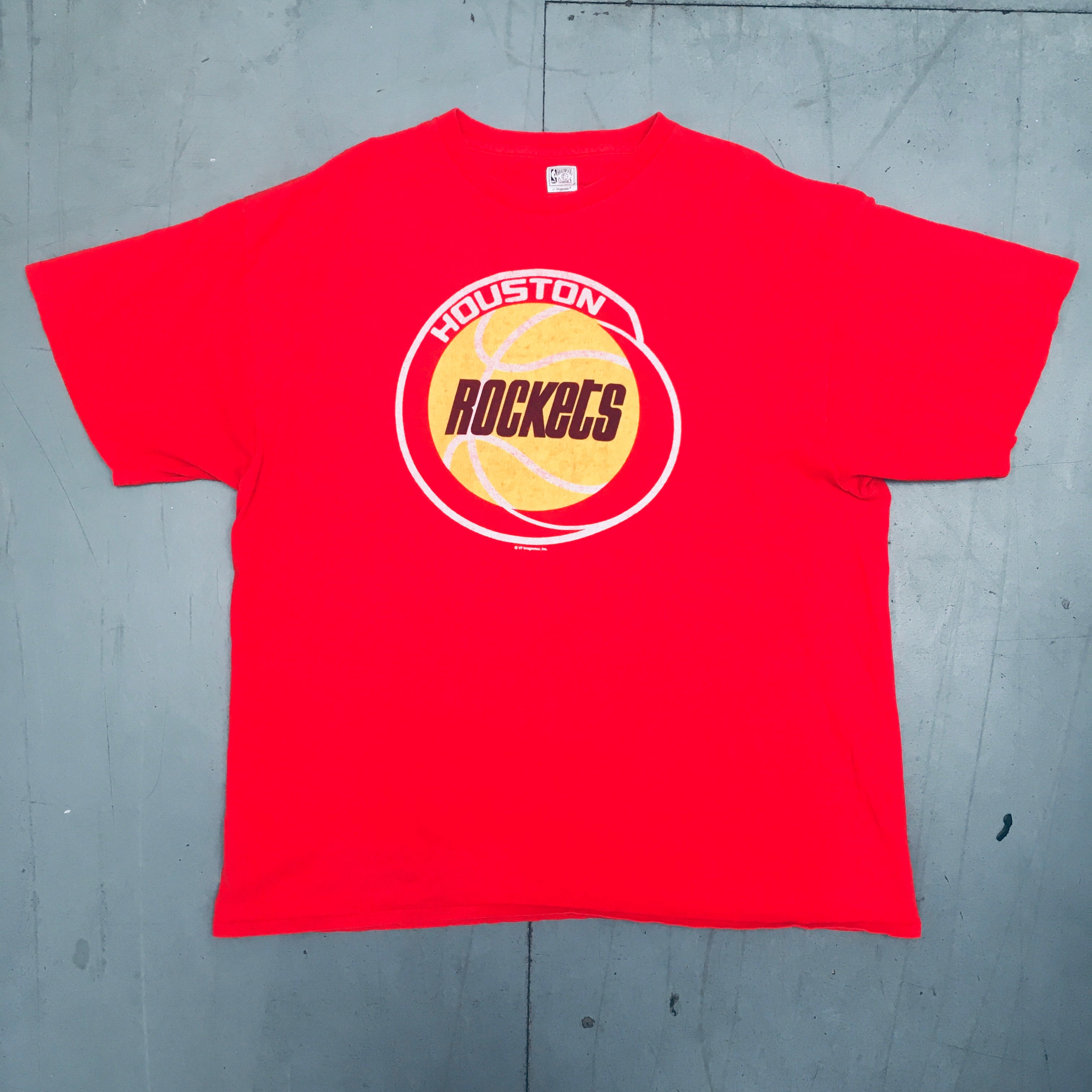 Houston Rockets Vintage Throwback T-Shirt - Majestic Hardwood Classics NBA Basketball Jersey Tee for Men (XXL) - Perfect for Game Day, Sports Events & Casual Wear