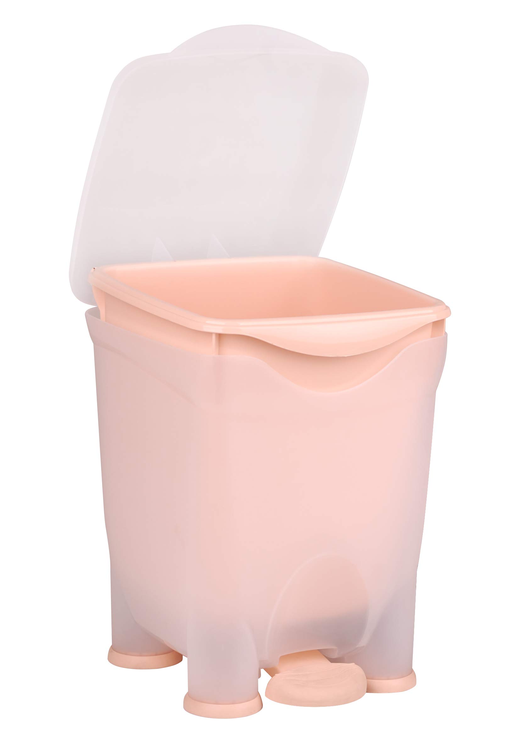 Mintra Home Trash Bins - 13 Gallon Peach Colored Kitchen Wastebasket with Lid, Easy Open Step Pedal for Hands-Free Use - Perfect for Kitchen, Bathroom, Office & Dorm Room Organization