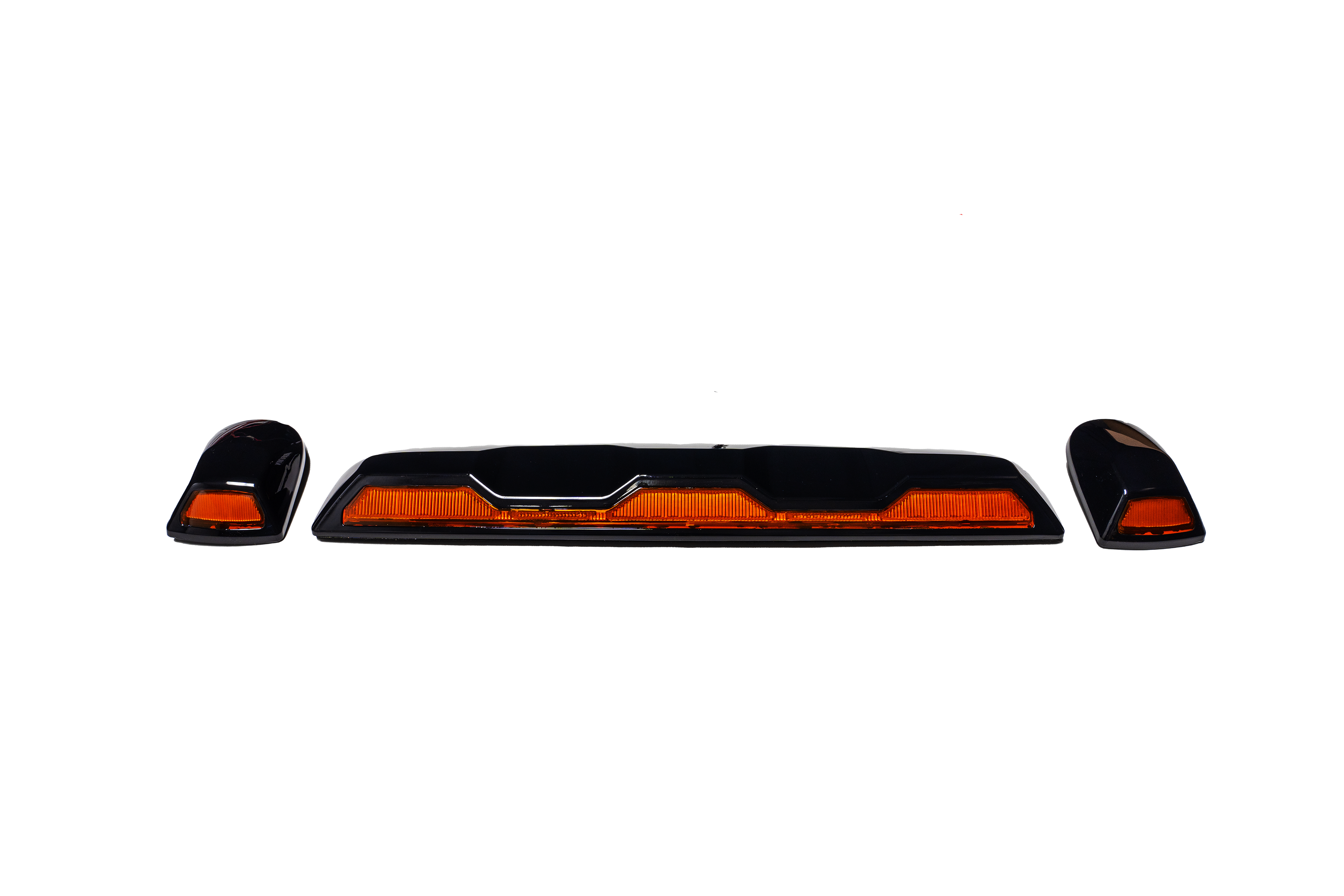 GMC & Chevy 20 25 (4th GEN) Heavy Duty Amber Cab Roof Light Lens with LED - 3 Piece Set for Models Without Factory Roof Lights | Off-Road Truck Lighting Upgrade for Enhanced Visibility