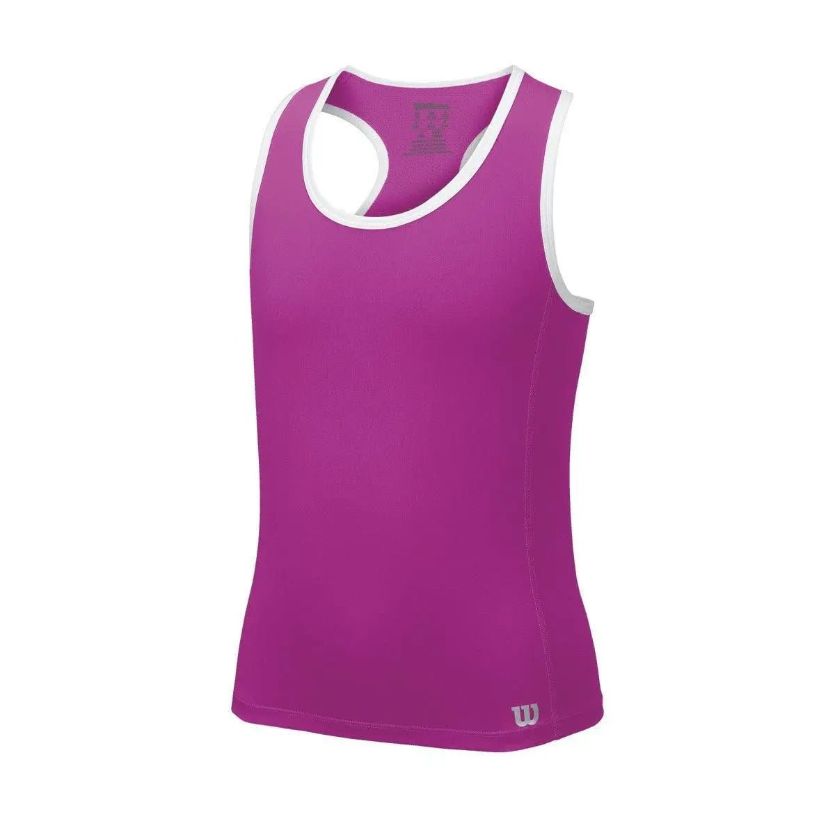 Wilson Girls Core Tank Top - Breathable Pink & White Athletic Shirt for Running, Yoga & Casual Wear