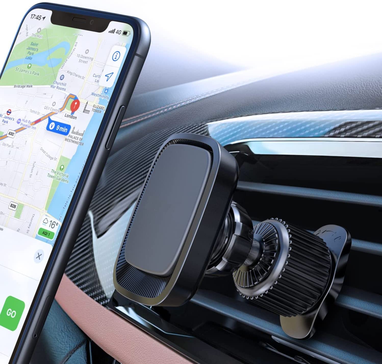 SINSEN Multi-Function Car Phone Stand Holder - Portable Camping & Outdoor Phone Mount for Hands-Free Use in Car, Travel, and Hiking Adventures