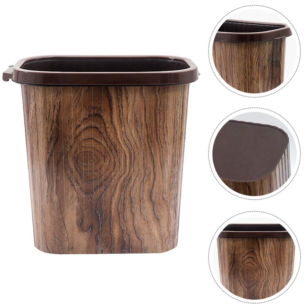 Rustic Farmhouse Wastebasket Trash Can - Decorative Metal Bin for Bathroom, Kitchen, Office, Dorm & Laundry Room | Perfect for Farmhouse Decor & Small Space Organization