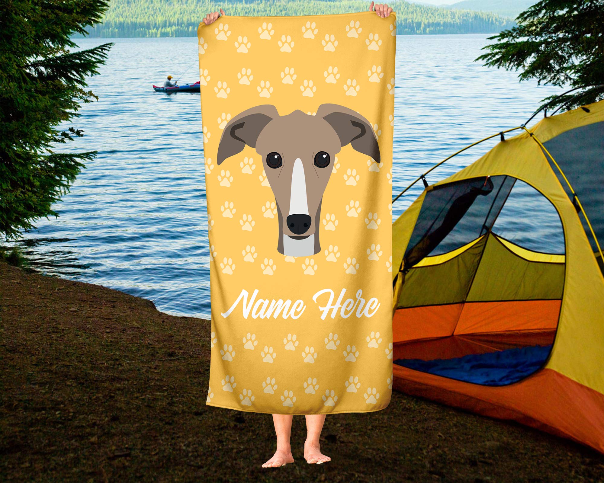 Personalized Italian Greyhound Beach & Bath Towels - Large & Medium Sizes - Custom Dog Lover Towels for Travel, Pool, Spa & Home Use - Perfect for Adults & Kids