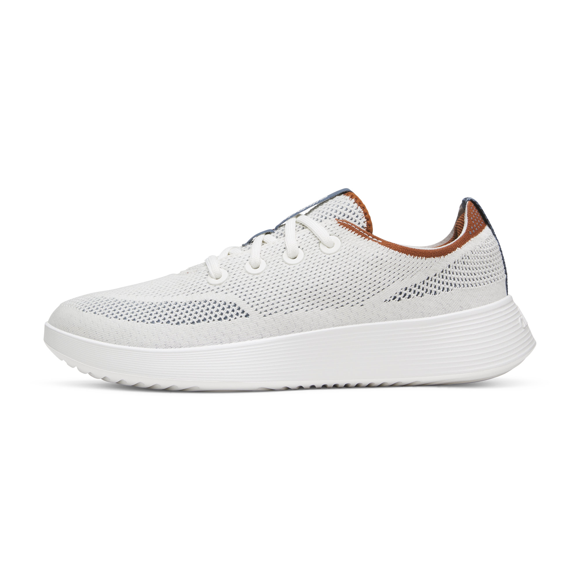 Men's Tree Runner Go Sneakers - Natural White/Rustic Orange with Blizzard Sole | Eco-Friendly Running Shoes for Men | Perfect for Jogging, Gym Workouts & Casual Wear
