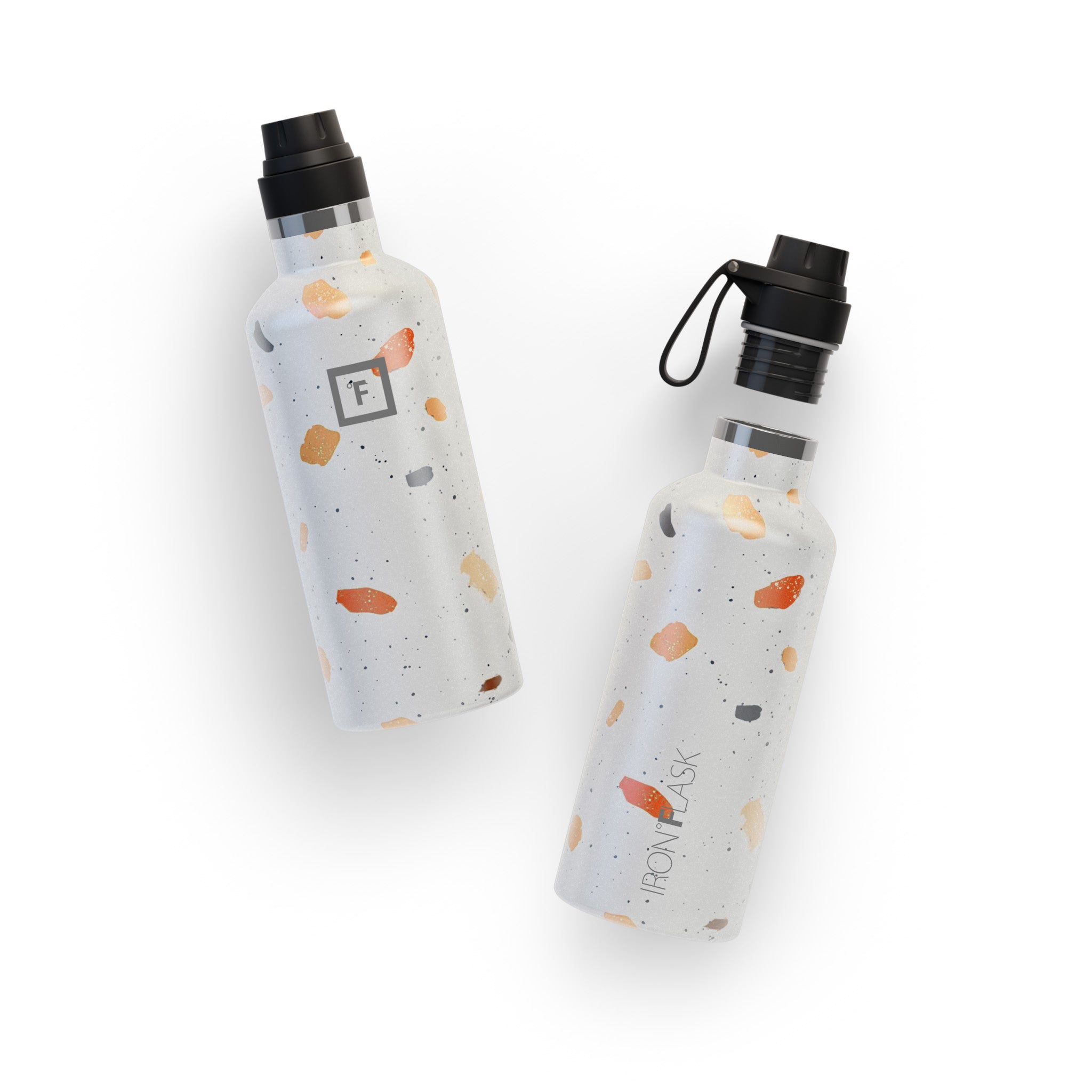 32 Oz Narrow Mouth Water Bottle with Spout Lid - Leak Proof Stainless Steel Insulated Water Bottle for Hiking, Gym & Outdoor Activities
