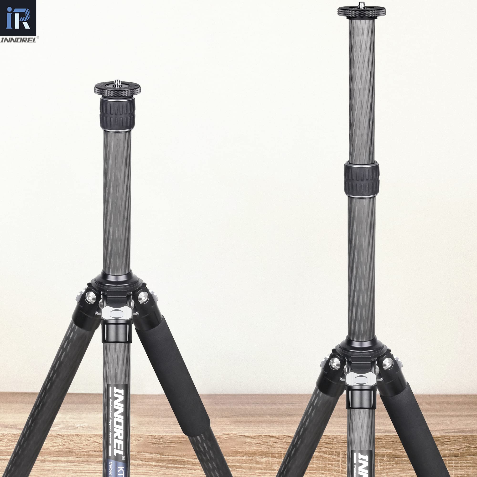 INNOREL ER362C 10-Layer Carbon Fiber Tripod Center Column Extension Pole - Heavy Duty 36mm Tube for DSLR Camera, Monopod & Tripod - Perfect for Outdoor Photography, Studio Shoots & Travel Videography