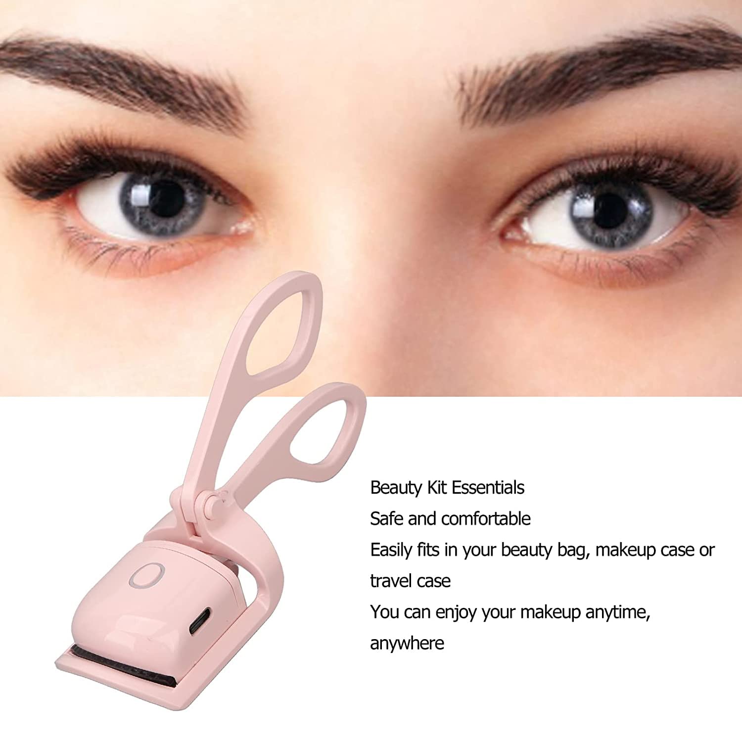 Ultreos Rechargeable Heated Eyelash Curler - Electric Lash Curling Wand with Ergonomic Design for Perfect Lashes at Home or Travel | Great for Daily Makeup, Special Occasions & Professional Use