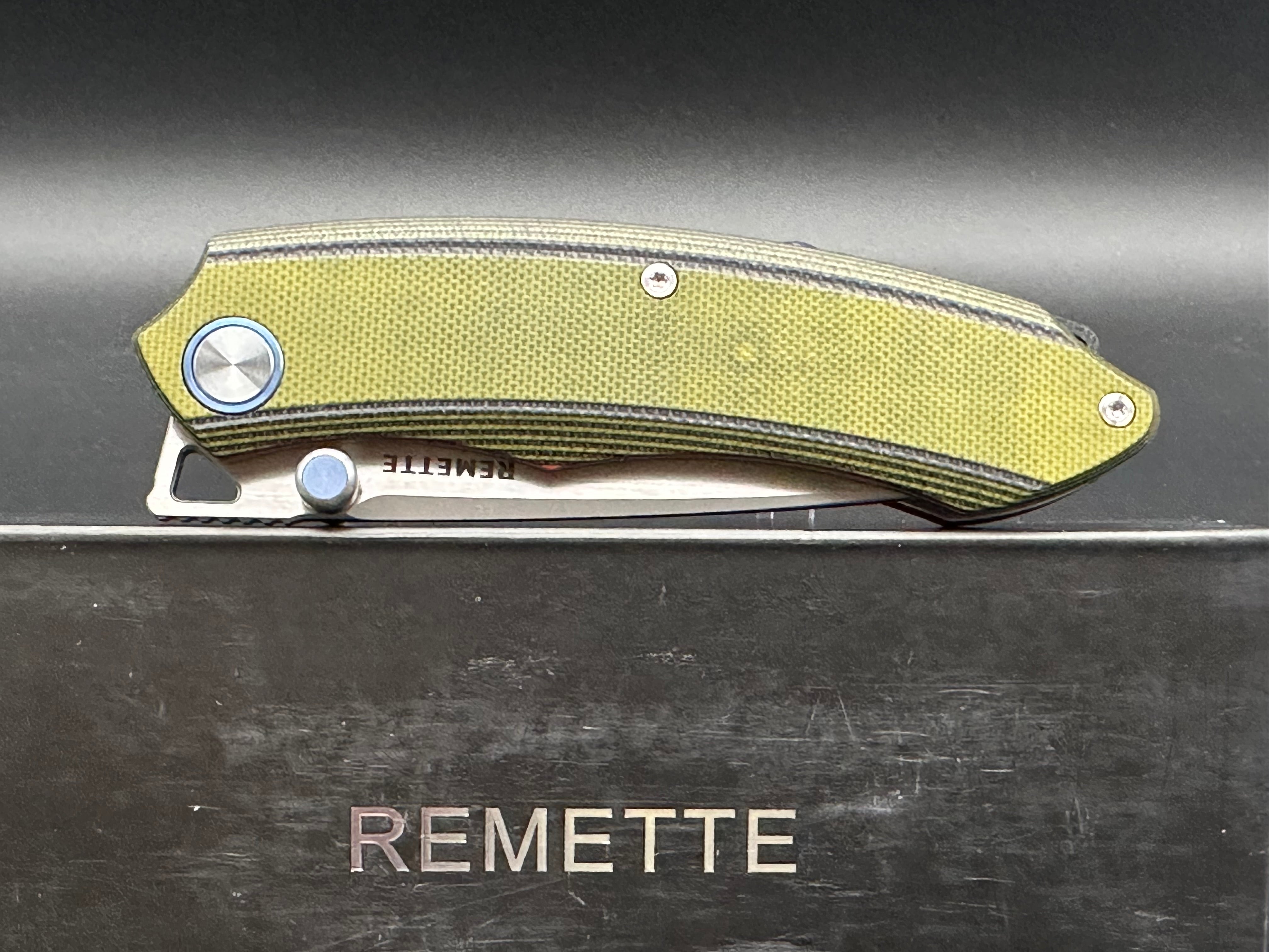 REMETTE Pocket Knife - 14C28N Stainless Steel Blade with G10 Handle - Front Flipper Design for Outdoor Camping, Hiking, and Everyday Carry (EDC)