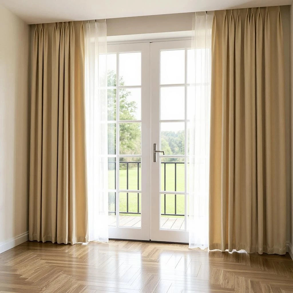 Premium Kenia Linen Blackout Curtains - Solid Color Custom Window Treatments for Bedroom & Living Room - Light Blocking Thermal Insulated Drapes for Better Sleep & Energy Efficiency