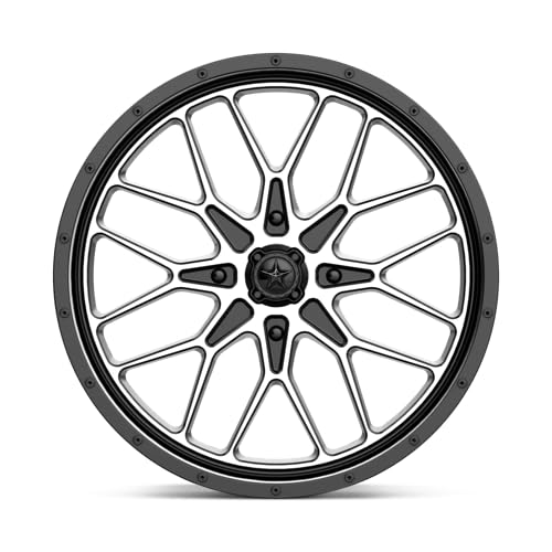 MA45 16X7 4X137 Black Machined 10MM Offset Alloy Wheels - M45-06737 | Perfect for Jeep Wrangler & Off-Road Vehicles